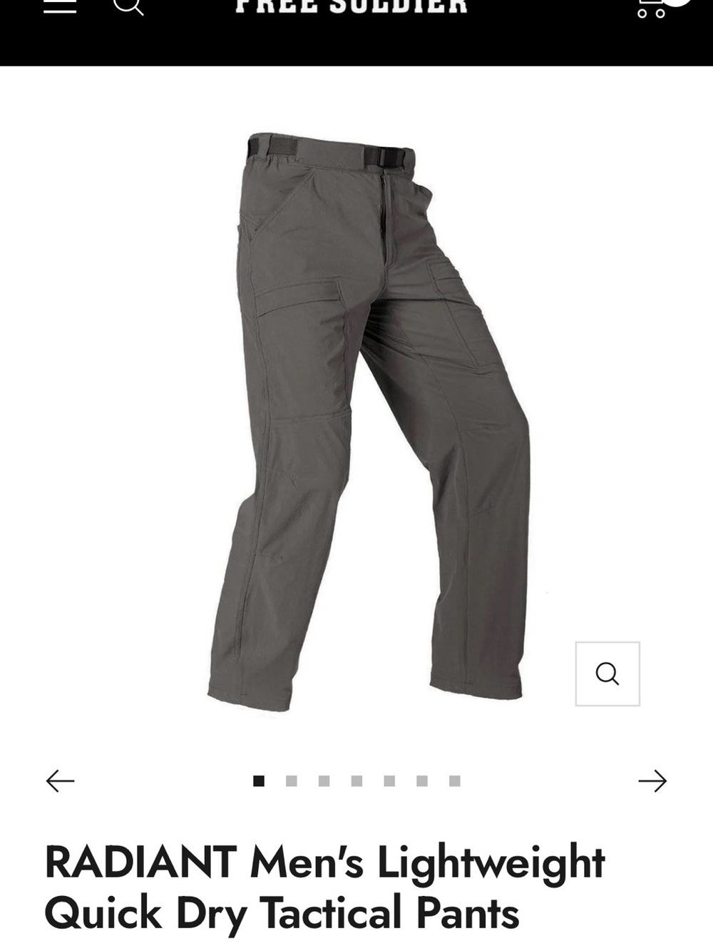 Black Free Solider pants 36x32